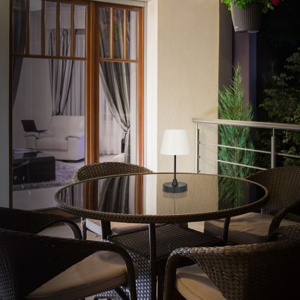 Brilo - Lámpara LED exterior recargable y regulable LED/3W/5V IP44 2000 mAh