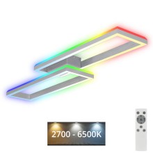 Brilo - LED RGBW Lámpara de techo regulable FRAME 2xLED/21W/230V 2700-6500K + control remoto