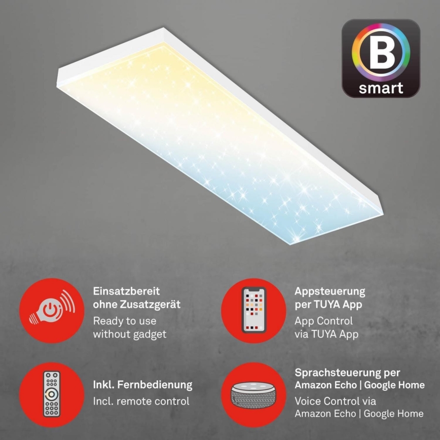 Brilo - Panel LED de superficie regulable FRAMELESS LED/28W/230V Wi-Fi Tuya + control remoto