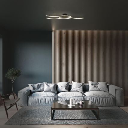 Brilo - Plafón LED LED/19W/230V 3000K negro