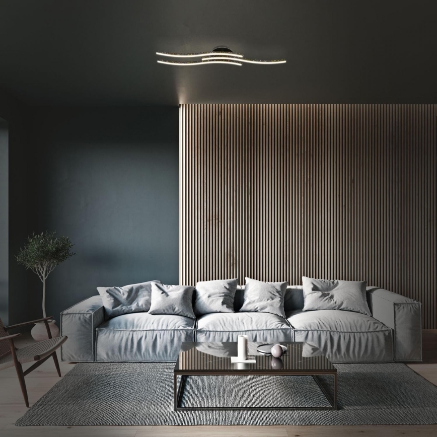 Brilo - Plafón LED LED/19W/230V 3000K negro