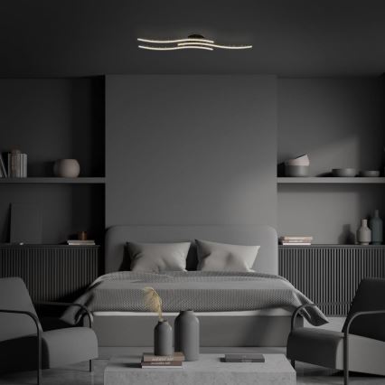 Brilo - Plafón LED LED/19W/230V 3000K negro