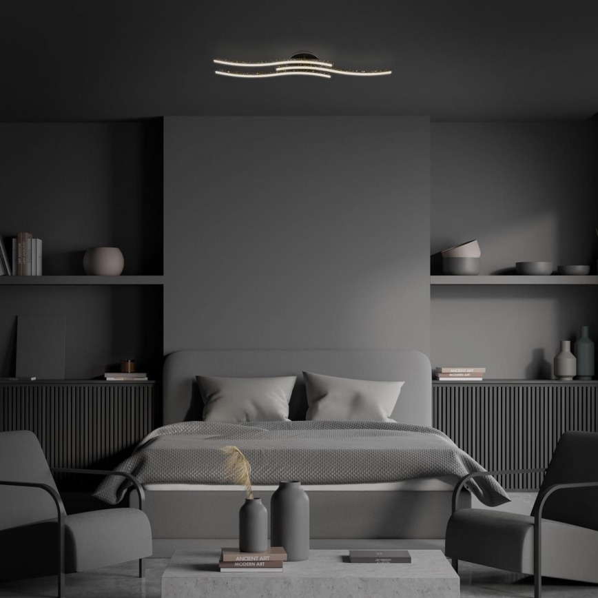 Brilo - Plafón LED LED/19W/230V 3000K negro