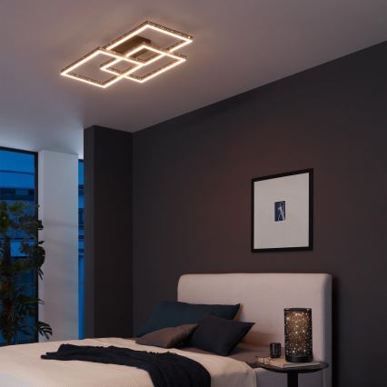 Brilo - Plafón LED regulable FRAME LED/57W/230V 3000K negro