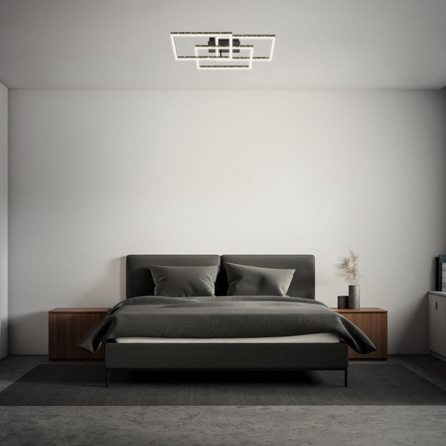 Brilo - Plafón LED regulable FRAME LED/57W/230V 3000K negro