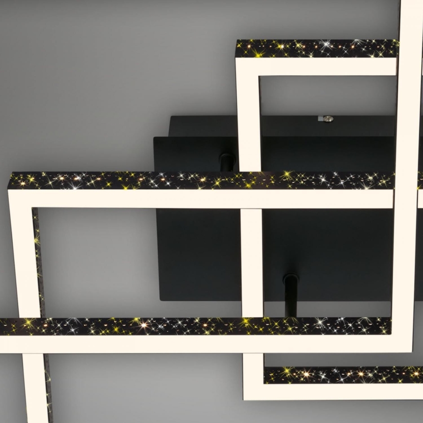 Brilo - Plafón LED regulable FRAME LED/57W/230V 3000K negro