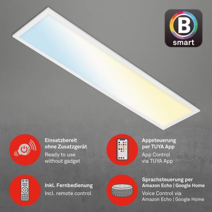 Brilo - Plafón LED regulable PIATTO LED/28W/230V 3000-6500K Wi-Fi Tuya + control remoto