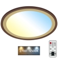 Brilo - Plafón LED regulable SLIM LED/22W/230V 2700-6500K + control remoto