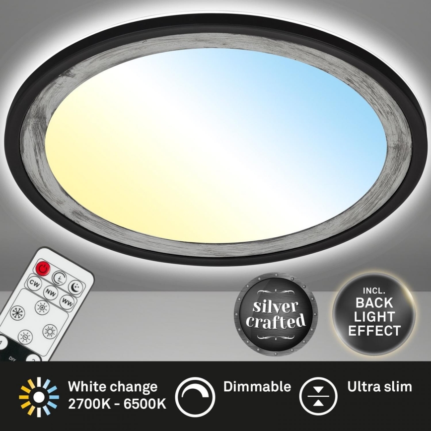 Brilo - Plafón LED regulable SLIM LED/22W/230V 2700-6500K + control remoto