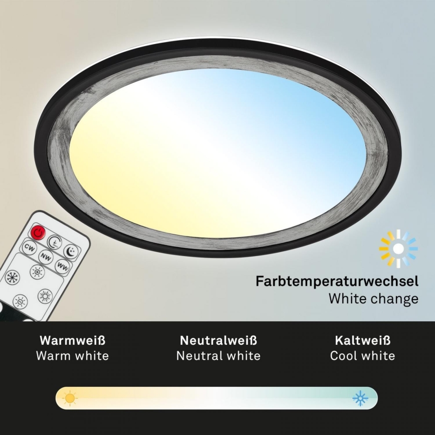 Brilo - Plafón LED regulable SLIM LED/22W/230V 2700-6500K + control remoto