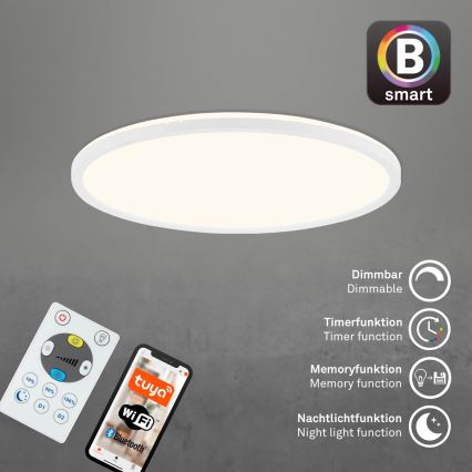 Brilo - Plafón LED regulable SLIM LED/22W/230V 2700-6500K Wi-Fi Tuya + control remoto