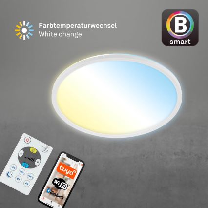 Brilo - Plafón LED regulable SLIM LED/22W/230V 2700-6500K Wi-Fi Tuya + control remoto