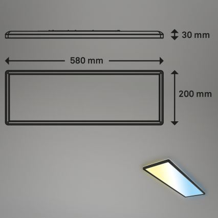 Brilo - Plafón LED regulable SLIM LED/23W/230V 2700-6500K + control remoto