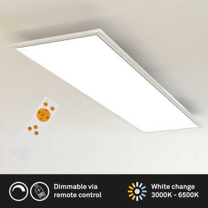 Brilo - Plafón LED regulable SLIM LED/24W/230V 3000-6500K 100x25 cm + control remoto