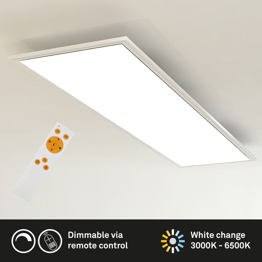 Brilo - Plafón LED regulable SLIM LED/24W/230V 3000-6500K 100x25 cm + control remoto