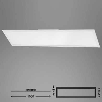 Brilo - Plafón LED regulable SLIM LED/24W/230V 3000-6500K 100x25 cm + control remoto