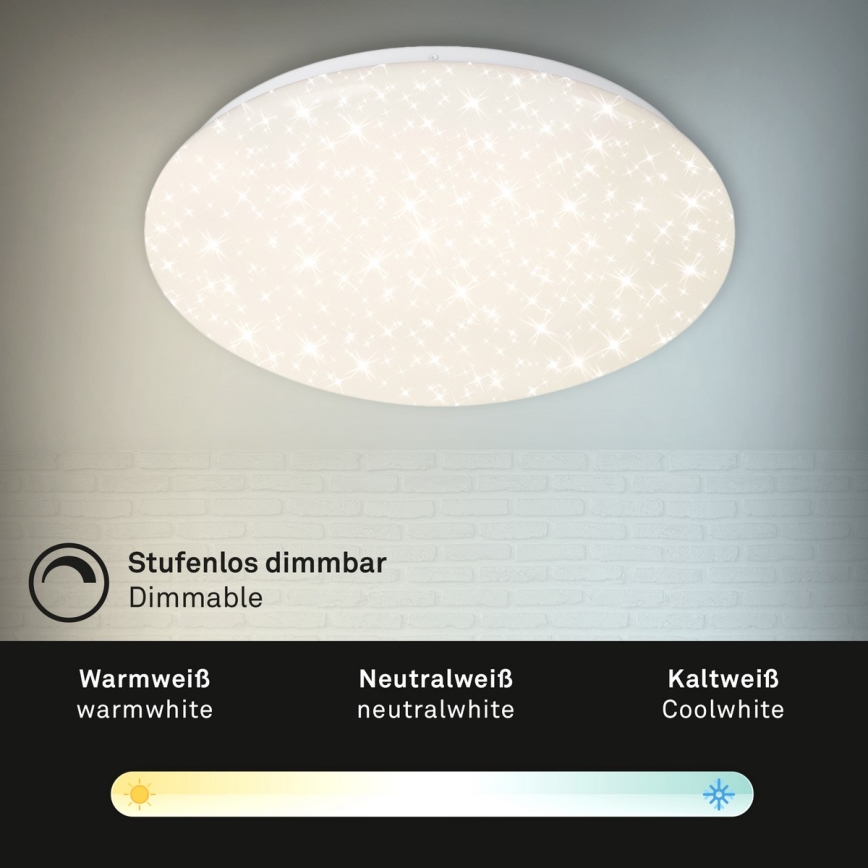 Brilo - Plafón LED regulable STARRY SKY LED/22W/230V 3000-6000K + control remoto