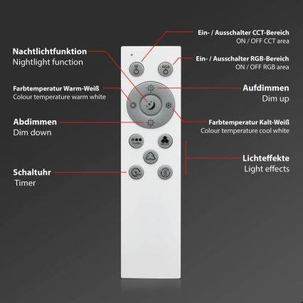 Brilo - Plafón LED RGB regulable CENTRO LED/24W/230V 2700-6500K Wi-Fi Tuya + control remoto