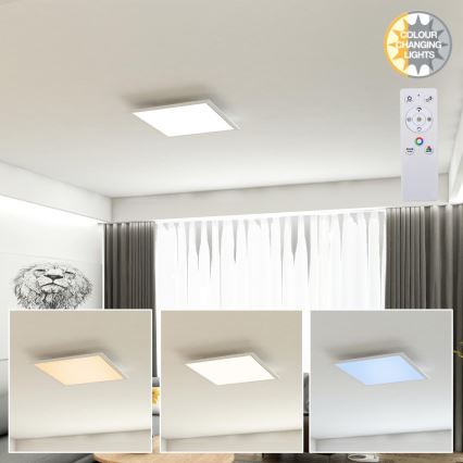 Brilo - Plafón LED RGB regulable COLOUR LED/15W/230V 3000-6500K + control remoto
