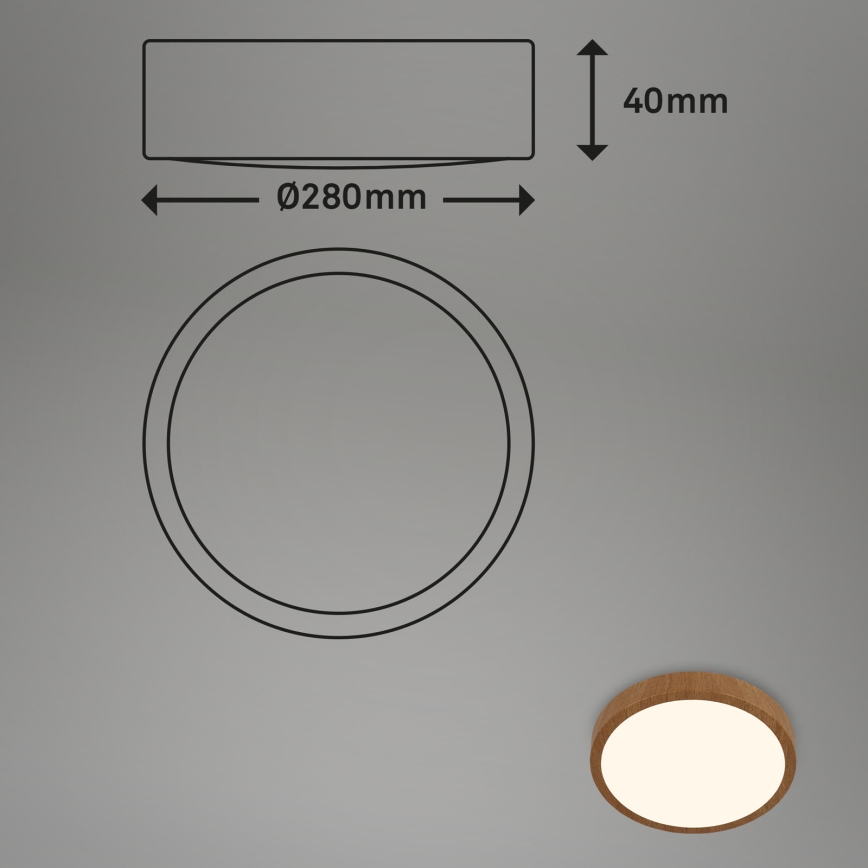 Brilo - Plafón LED RUNA LED/12W/230V