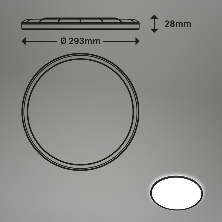 Brilo - Plafón LED SLIM LED/18W/230V diá. 29,3 cm