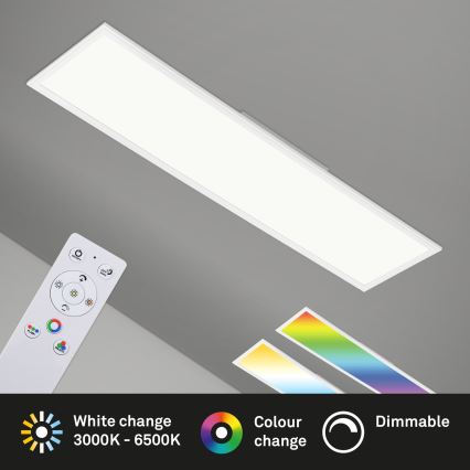 Brilo - Plafón regulable RGBW SLIM LED/40W/230V 3000-6500K + control remoto