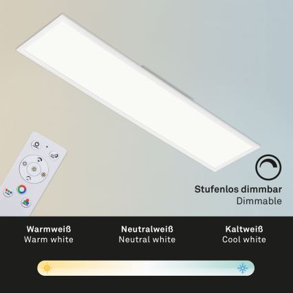 Brilo - Plafón regulable RGBW SLIM LED/40W/230V 3000-6500K + control remoto