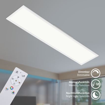 Brilo - Plafón regulable RGBW SLIM LED/40W/230V 3000-6500K + control remoto