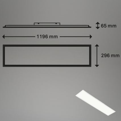 Brilo - Plafón regulable RGBW SLIM LED/40W/230V 3000-6500K + control remoto