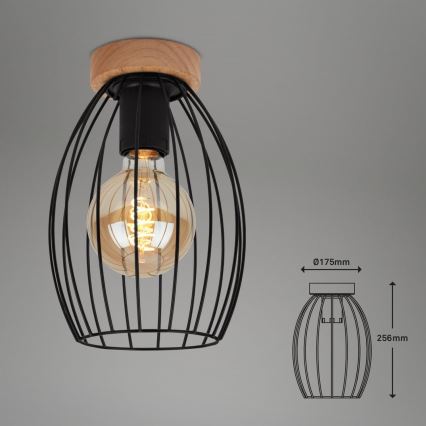 Brilo - Plafón WAKTU 1xE27/60W/230V árbol de caucho
