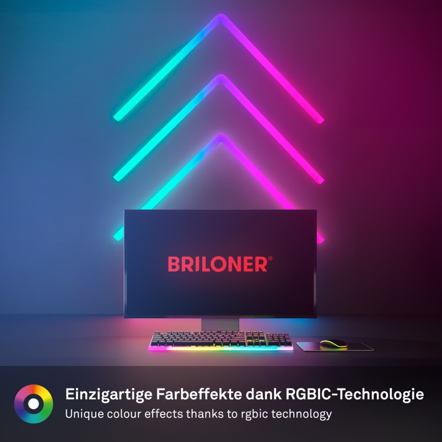 Brilo - Riel de luz regulable LED RGBIC Smart LED/24W/230V Wi-Fi Tuya