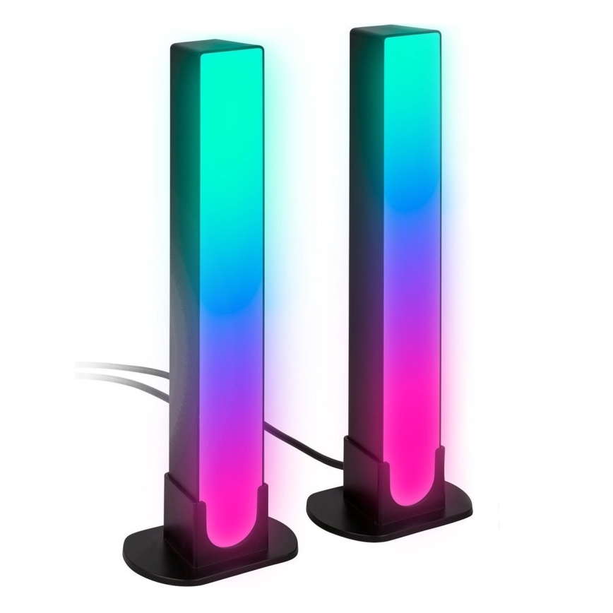 Brilo - SET 2x LED RGBIC Lámpara de mesa regulable LED/12W/230V 3000-6500K Wi-Fi Tuya