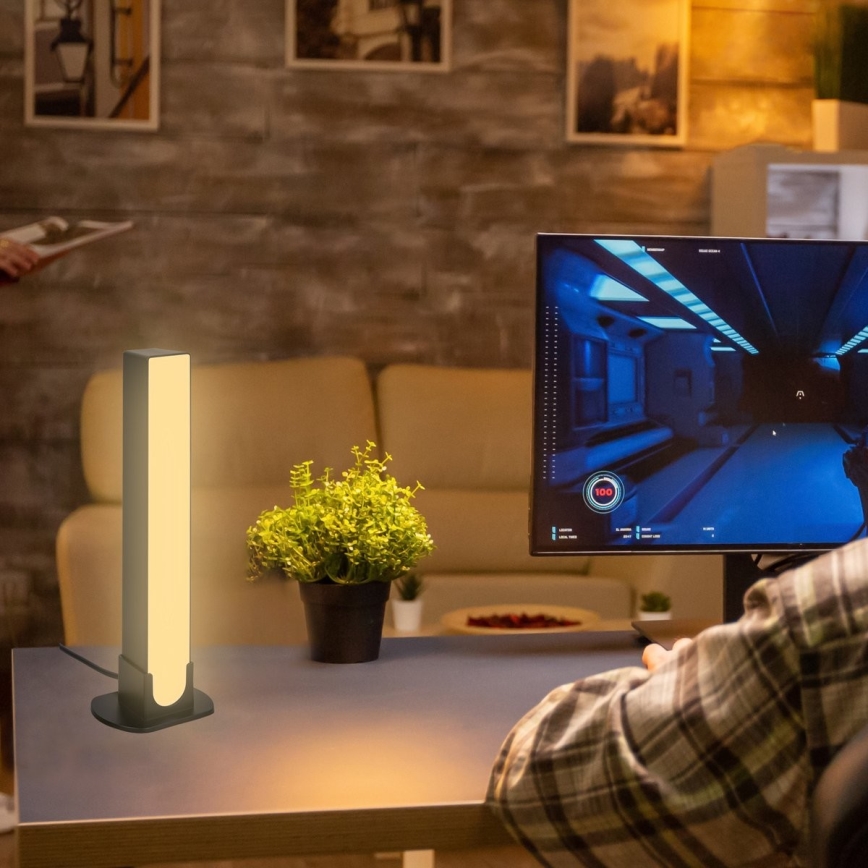 Brilo - SET 2x LED RGBIC Lámpara de mesa regulable LED/12W/230V 3000-6500K Wi-Fi Tuya