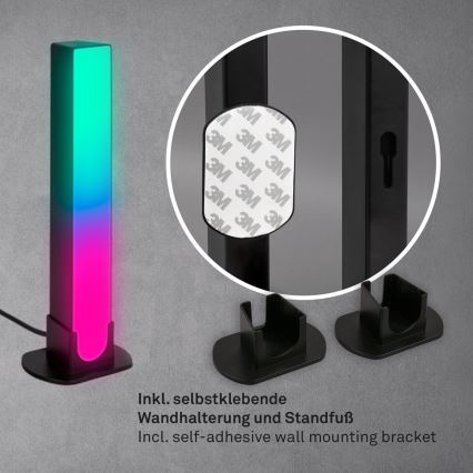 Brilo - SET 2x LED RGBIC Lámpara de mesa regulable LED/12W/230V 3000-6500K Wi-Fi Tuya