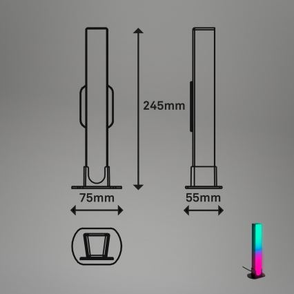 Brilo - SET 2x LED RGBIC Lámpara de mesa regulable LED/12W/230V 3000-6500K Wi-Fi Tuya