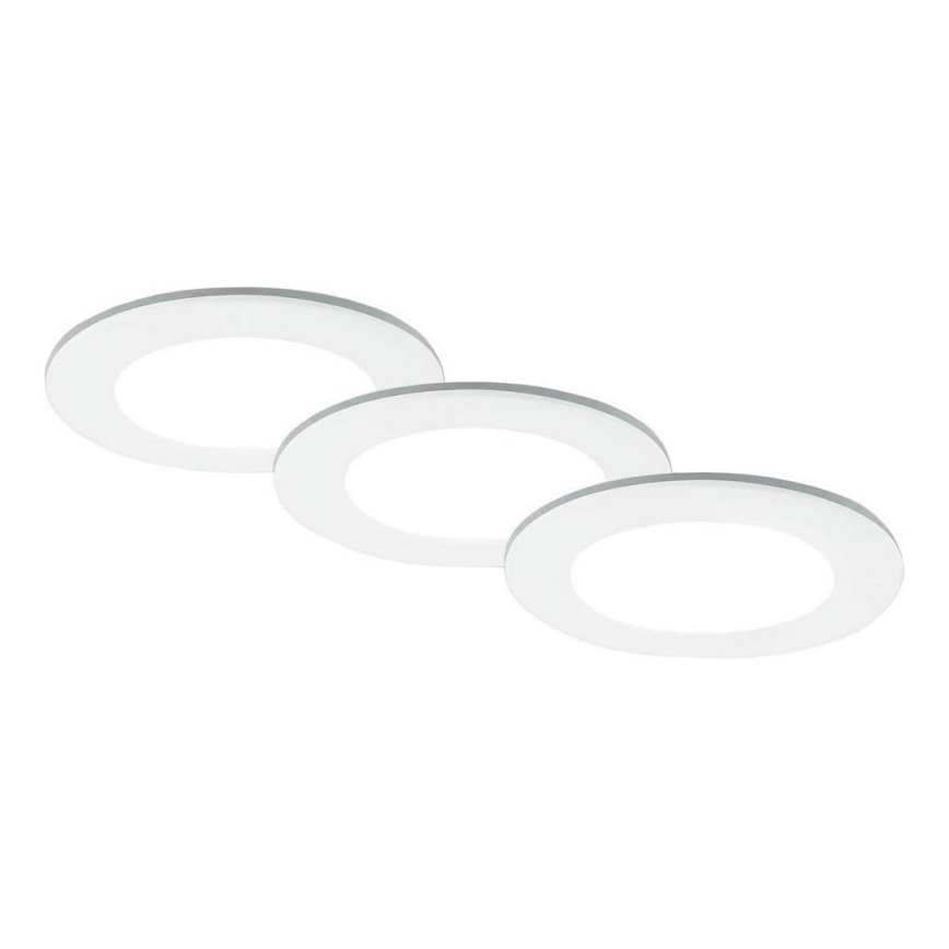 Brilo - SET 3x Lámpara empotrable de baño LED LED/4W/230V IP44 3000/4000K blanco