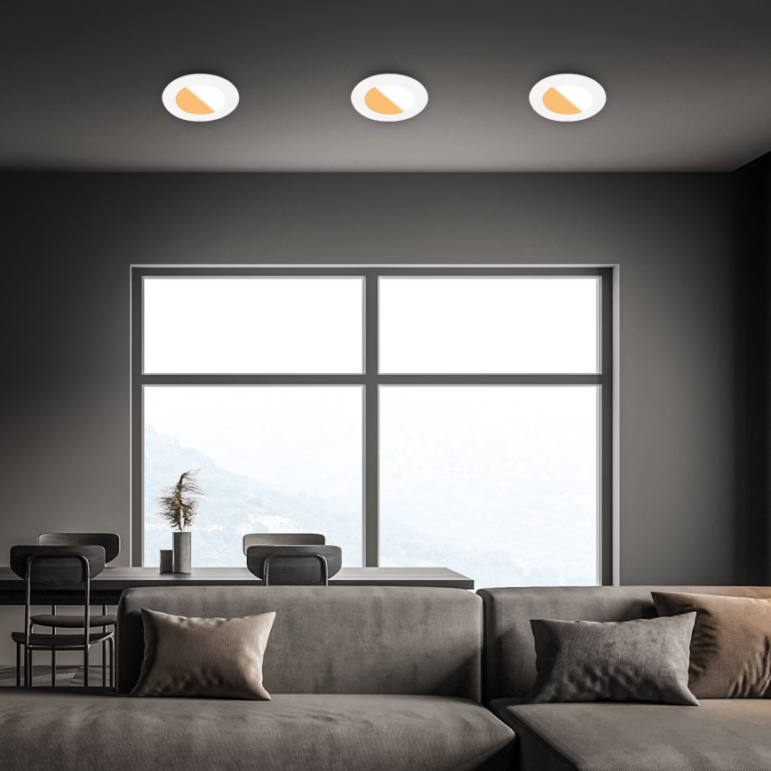Brilo - SET 3x Lámpara empotrable de baño LED LED/4W/230V IP44 3000/4000K blanco