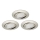 Brilo - SET 3x Lámpara empotrable de baño LED regulable LED/5W/230V IP23 cromo mate