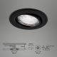 Brilo - SET 3x Lámpara empotrada LED para baños 1xGU10/5W/230V IP23 negro