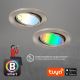 Brilo - SET 3x LED RGBW Lámpara de baño regulable 1xGU10/4,9W/230V 2700-6500K Wi-Fi Tuya IP23 + control remoto