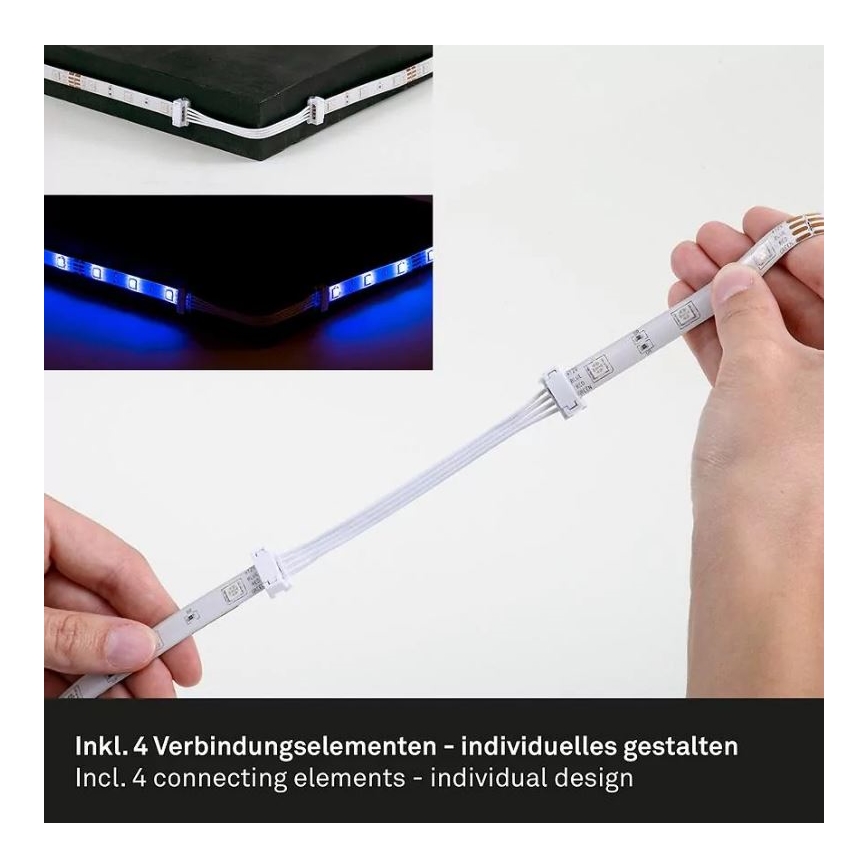 Brilo - Tira LED RGBW regulable 6,5m LED/22W/230V + control remoto