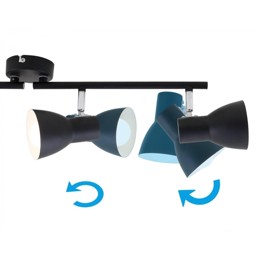 Briloner 10698890 - Foco 4xE14/25W/230V negro