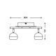 Briloner 2040-022 - LED RGB Foco regulable 2xLED/3,3W/230V + control remoto