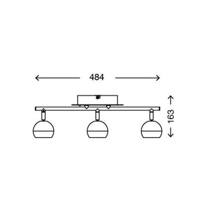 Briloner 2040-032 - LED RGB Foco regulable 3xLED/3,3W/230V + mando a distancia