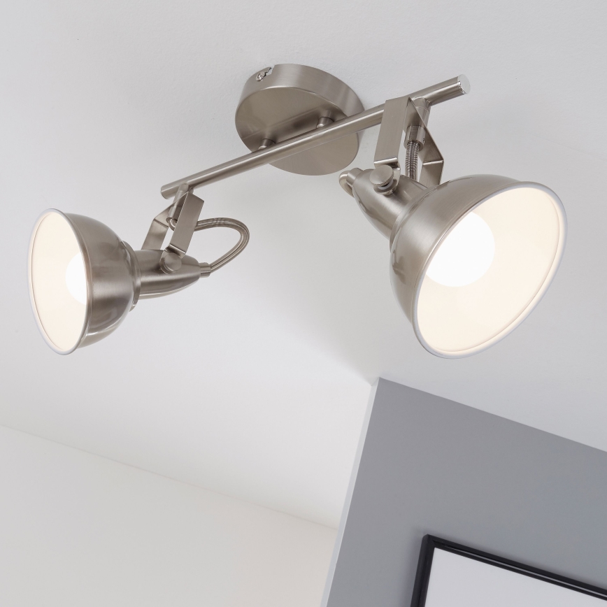 Briloner 2049-022 - Foco SOFT 2xE14/40W/230V cromo mate