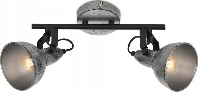 Briloner 2049-024 - Foco RETRO 2xE14/40W/230V gris