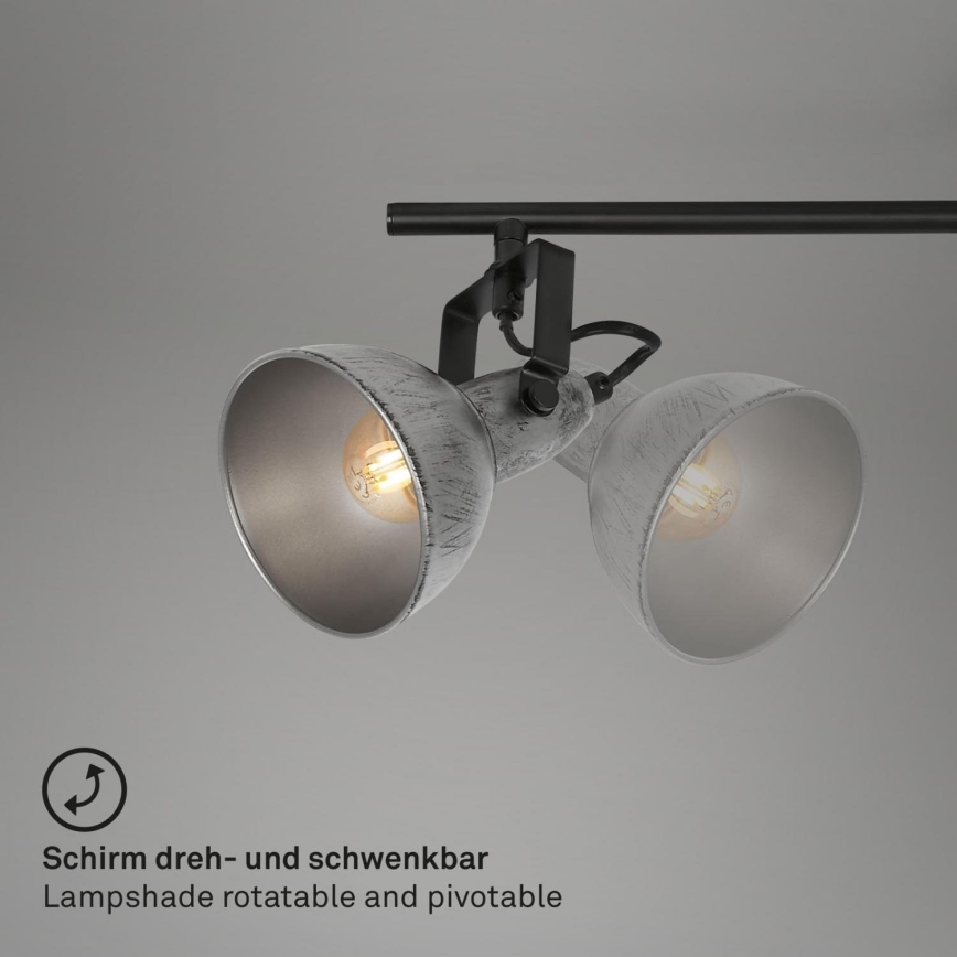 Briloner 2049-034 - Foco RETRO 3xE14/40W/230V gris