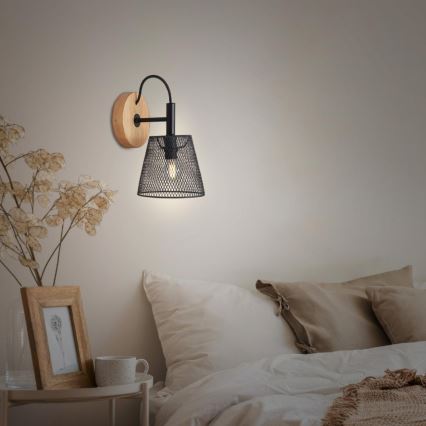 Briloner 2077-015 - Aplique WOOD & STYLE 1xE14/25W/230V árbol de caucho