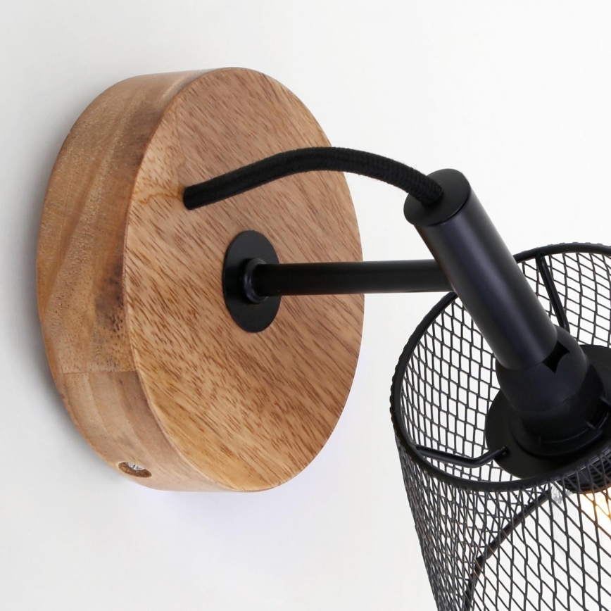 Briloner 2077-015 - Aplique WOOD & STYLE 1xE14/25W/230V árbol de caucho