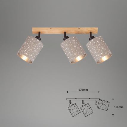 Briloner 2078-031 - Foco SPOTLIGHT 3xE27/25W/230V beige
